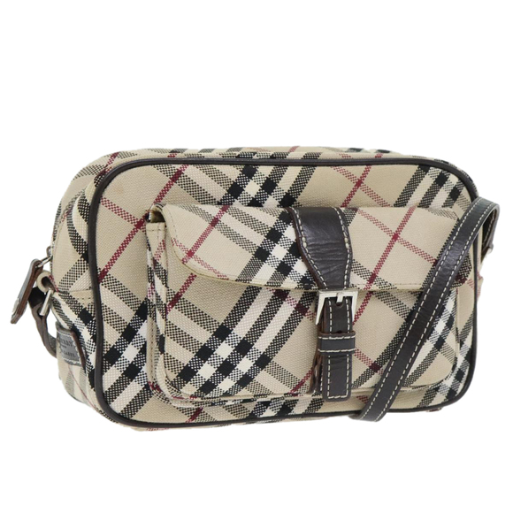 BURBERRY Nova Check Shoulder Bag Canvas Leather Beige Brown Auth hk1649 - Picture 1 of 16